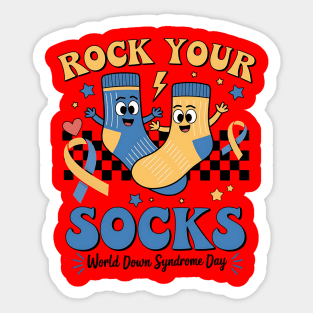 World Down Syndrome Awareness Day Rock Your Socks Sticker
